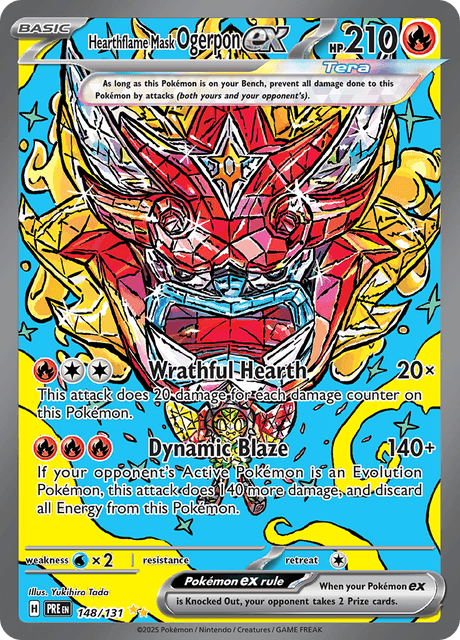 Hearthflame Mask Ogerpon ex 148/131 - Prismatic Evolutions (PRE) NM