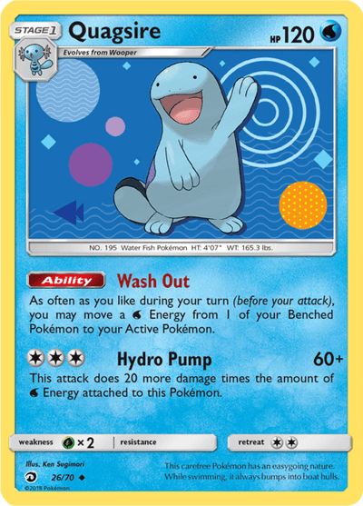Quagsire 26/70 [Reverse Holo] - Dragon Majesty (DRM) NM
