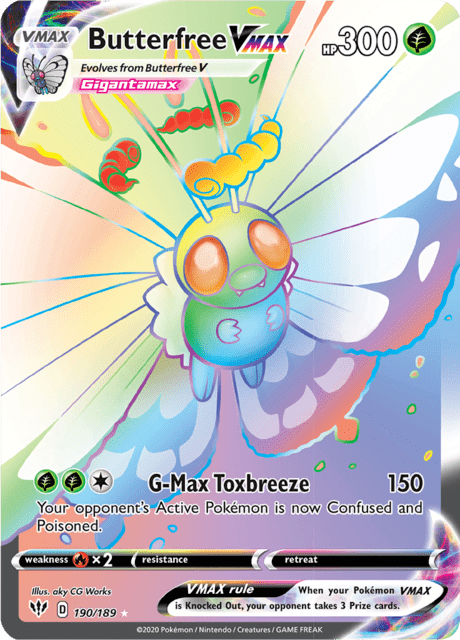 Butterfree VMAX 190/189 - Darkness Ablaze (DAA) NM