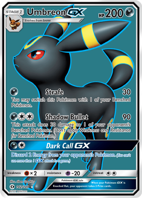 Umbreon GX 142/149 - Sun & Moon (SUM) NM