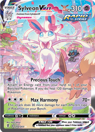 Sylveon VMAX 212/203 - Evolving Skies (EVS) NM