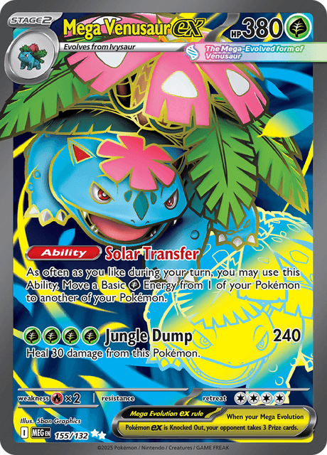 Mega Venusaur ex 155/132 - Mega Evolution (MEG) NM