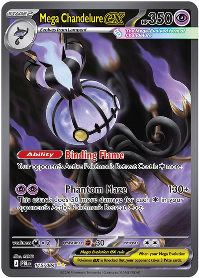 Mega Chandelure ex 115/84 - Pitch Black NM