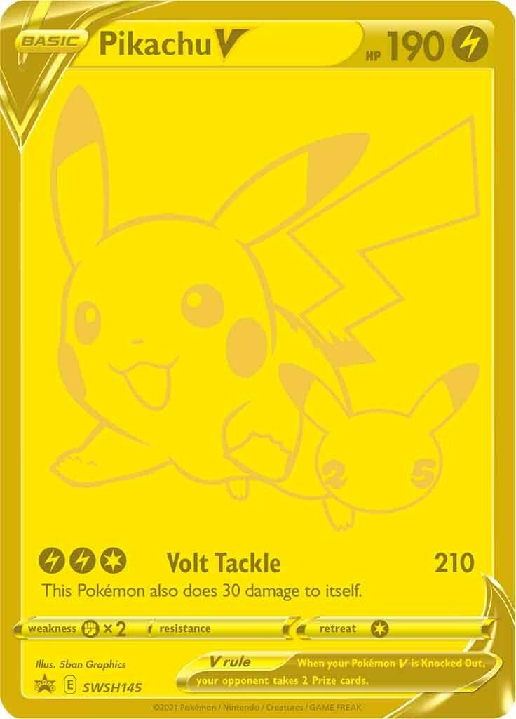 Pikachu V swsh145/25 - Celebrations (CEL) NM