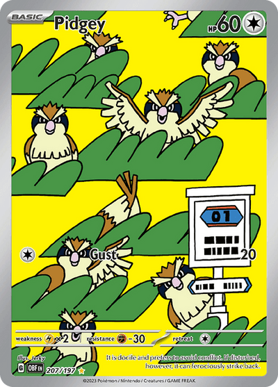 Pidgey 207/197 - Obsidian Flames (OBF) NM