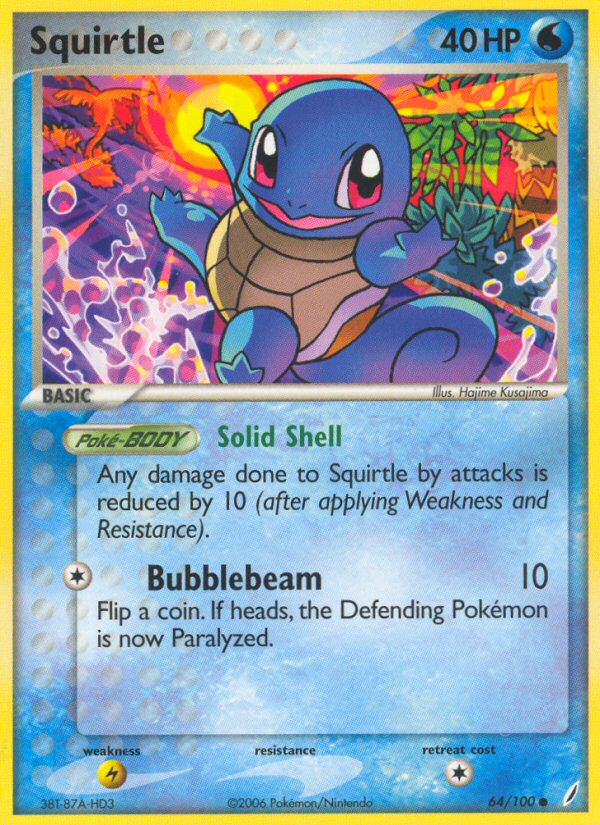 Squirtle 64/100 - Crystal Guardians (CG) LP