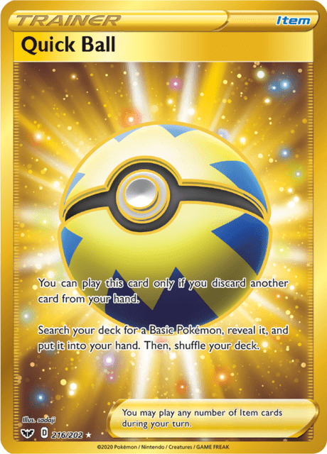Quick Ball 216/202 - Sword & Shield (SSH) NM
