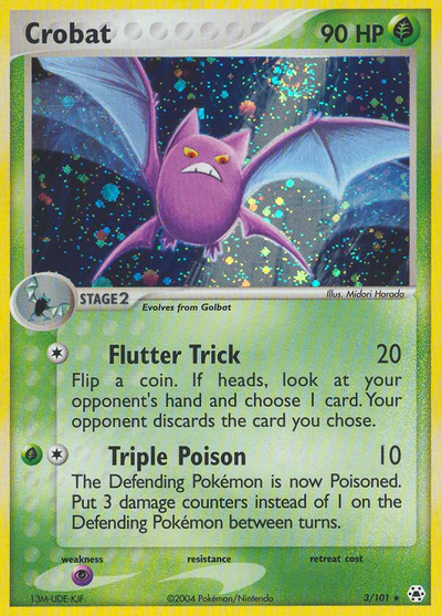 Crobat 3/101 [Reverse Holo] - Hidden Legends (HL) LP