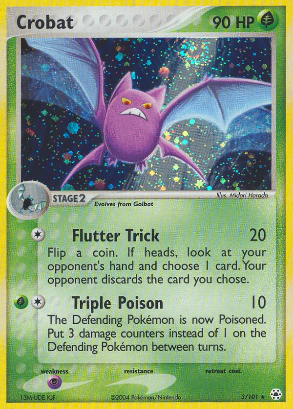 Crobat 3/101 [Reverse Holo] - Hidden Legends (HL) LP