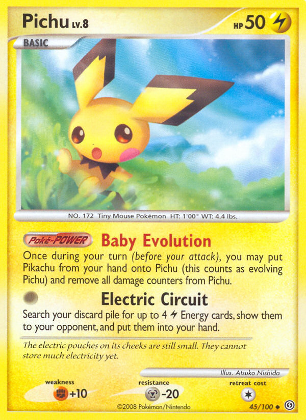 Pichu 45/100 [Burger King] - Stormfront (SF) NM