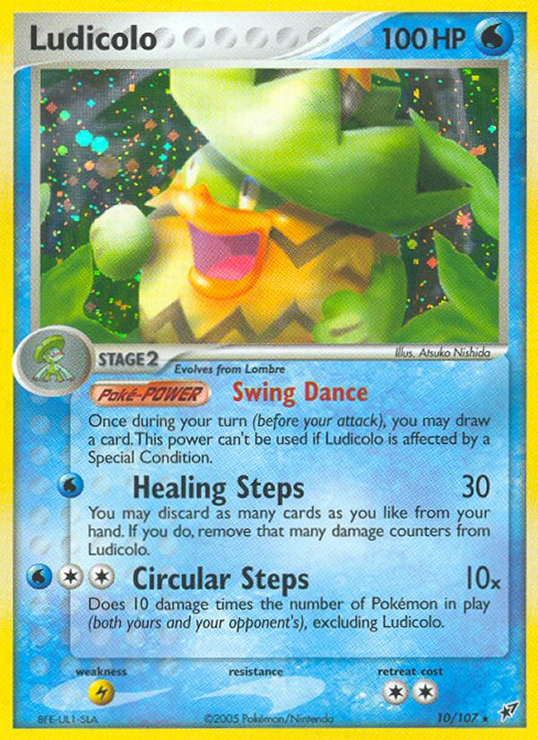 Ludicolo 10/107 [Reverse Holo] - Deoxys (DX) MP