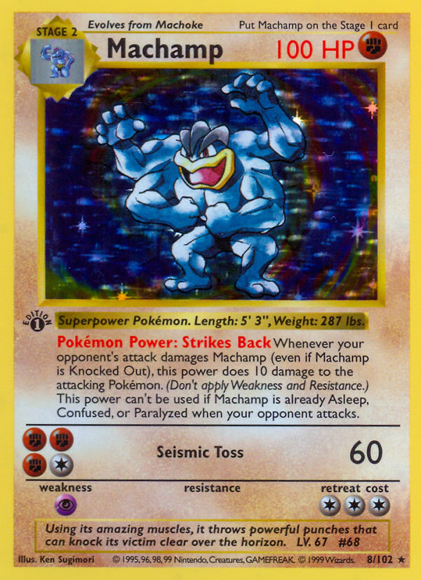 Machamp 8/102 [1st Edition] - Base Set (BS) LP