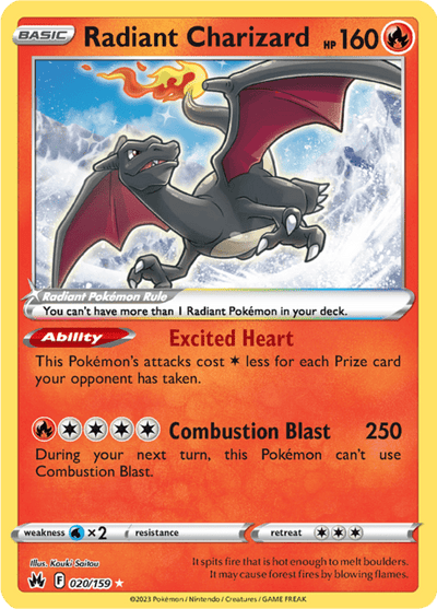 Radiant Charizard 20/159 - Crown Zenith (CRZ) NM