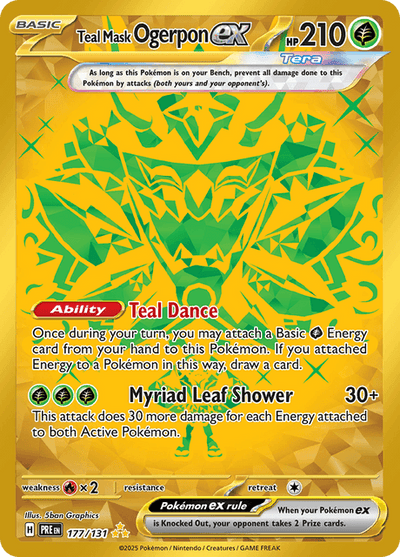 Teal Mask Ogerpon ex 177/131 - Prismatic Evolutions (PRE) Grading