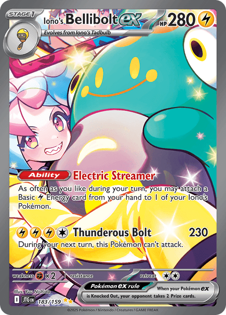 Iono's Bellibolt ex 183/159 - Journey Together (JTG) NM