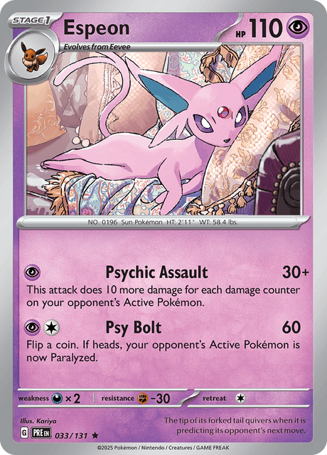 Espeon 33/131 [Master Ball] - Prismatic Evolutions (PRE) NM