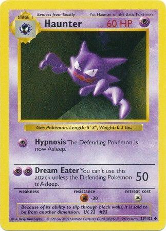Haunter 29/102 [Shadowless] - Base Set (BS) LP