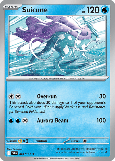 Suicune 24/131 [Master Ball] - Prismatic Evolutions (PRE) NM