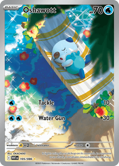 Oshawott 105/86 - White Flare (WHT) NM
