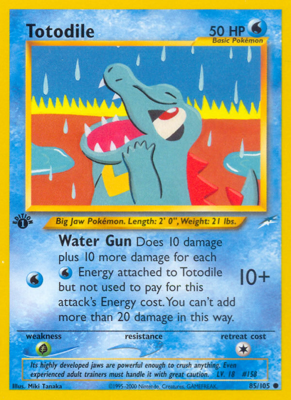 Totodile 85/105 [1st Edition] - Neo Destiny (N4) LP