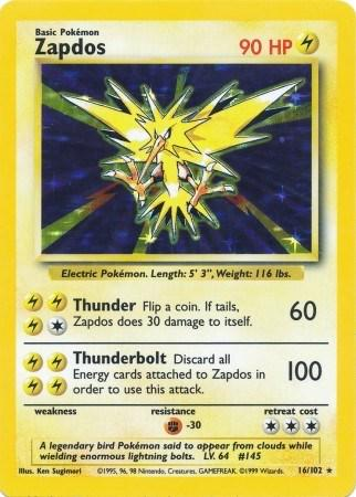 Zapdos 16/102 - Base Set (BS) HP