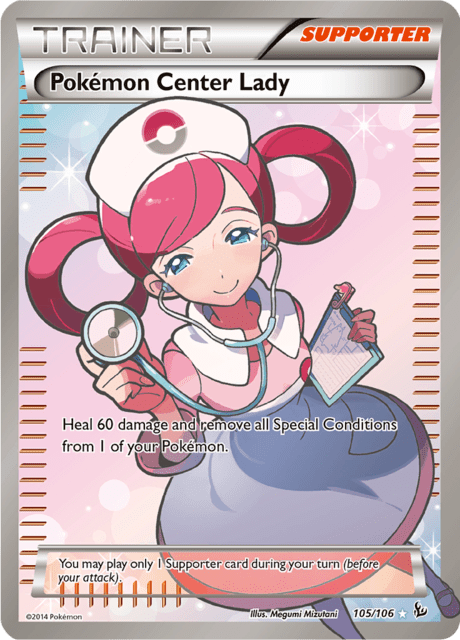Pokemon Center Lady 105/106 - Flashfire (FLF) NM