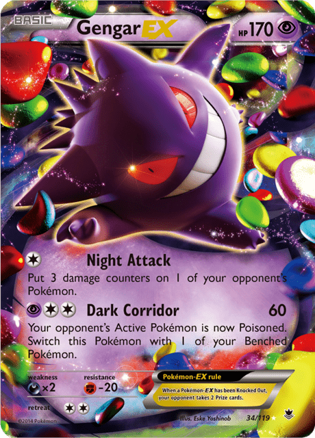 Gengar EX 34/119 - Phantom Forces (PHF) LP