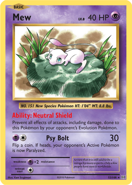 Mew 53/108 [Reverse Holo] - Evolutions (EVO) NM