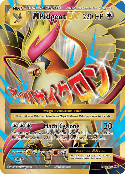 M Pidgeot EX 105/108 - Evolutions (EVO) NM