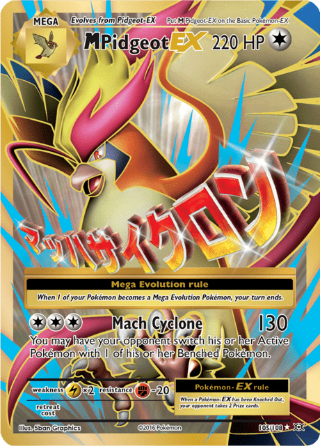 M Pidgeot EX 105/108 - Evolutions (EVO) NM
