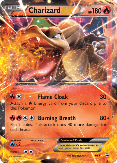 Charizard EX 11/83 - Generations (GEN) NM