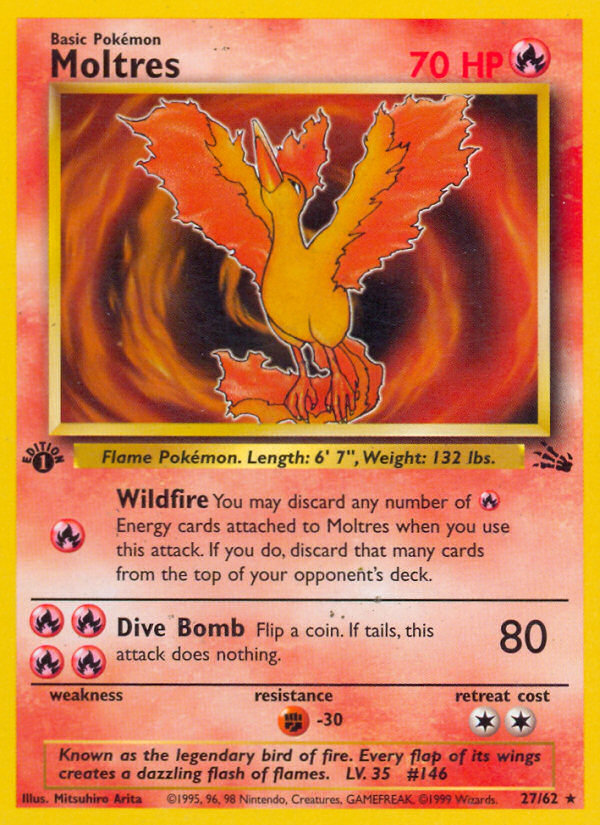 Moltres 27/62 [1st Edition] - Fossil (FO) LP