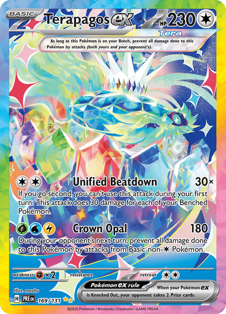 Terapagos ex 169/131 - Prismatic Evolutions (PRE) NM