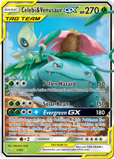 Celebi & Venusaur GX 1/181 - Team Up (TEU) HP