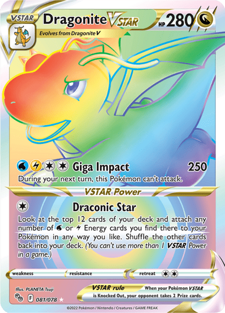 Dragonite VSTAR 81/78 - Go (PGO) NM