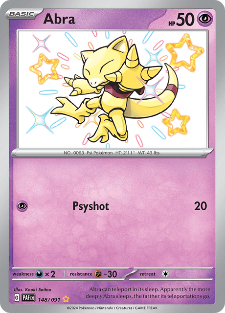 Abra 148/91 - Paldean Fates (PAF) NM