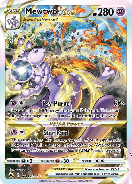 Mewtwo VSTAR gg44/gg70 - Crown Zenith (CRZ) NM