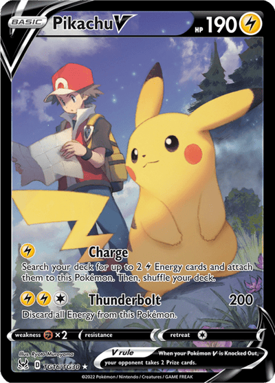 Pikachu V tg16/tg30 - Lost Origin (LOR) PSA 10