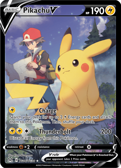 Pikachu V tg16/tg30 - Lost Origin (LOR) PSA 10