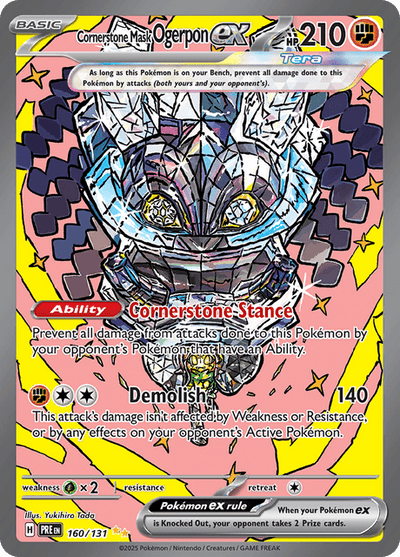 Cornerstone Mask Ogerpon ex 160/131 - Prismatic Evolutions (PRE) NM