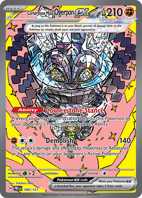 Cornerstone Mask Ogerpon ex 160/131 - Prismatic Evolutions (PRE) NM