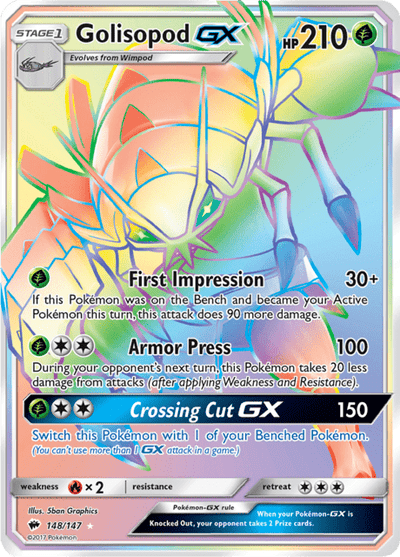 Golisopod GX 148/147 - Burning Shadows (BUS) NM