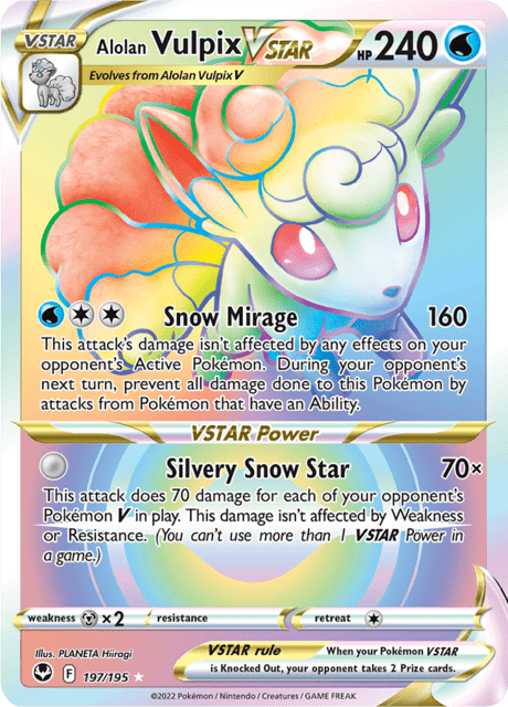 Alolan Vulpix VSTAR 197/195 - Silver Tempest (SIT) NM