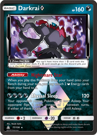 Darkrai Prism Star 77/156 - Ultra Prism (UPR) LP