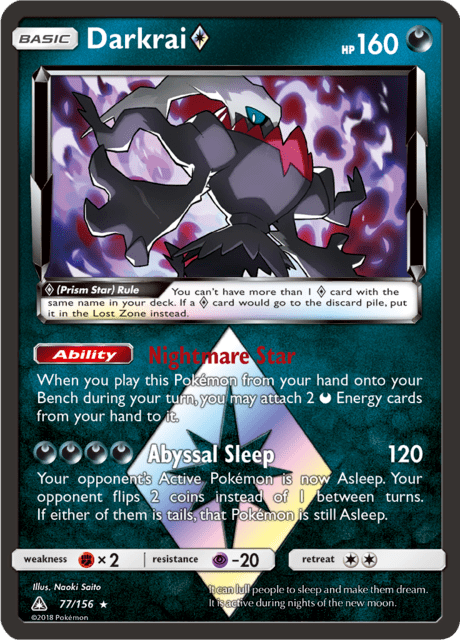 Darkrai Prism Star 77/156 - Ultra Prism (UPR) LP