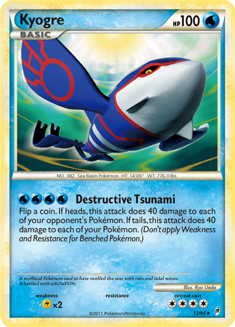 Kyogre 12/95 [Reverse Holo] - Call of Legends (CL) MP