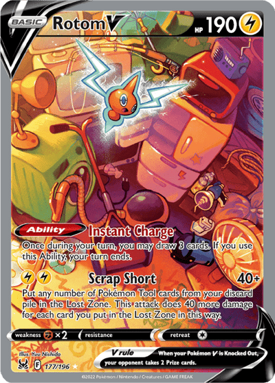 Rotom V 177/196 - Lost Origin (LOR) NM