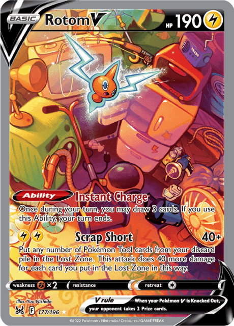 Rotom V 177/196 - Lost Origin (LOR) NM