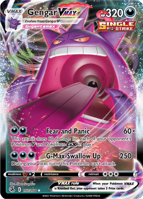 Gengar VMAX 157/264 - Fusion Strike (FST) PSA 10