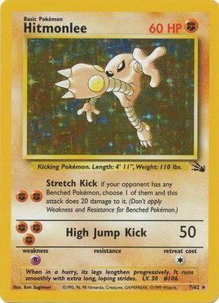 Hitmonlee 7/62 - Fossil (FO) NM